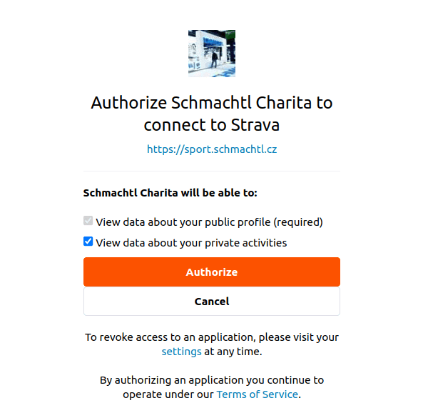 Authorize Strava